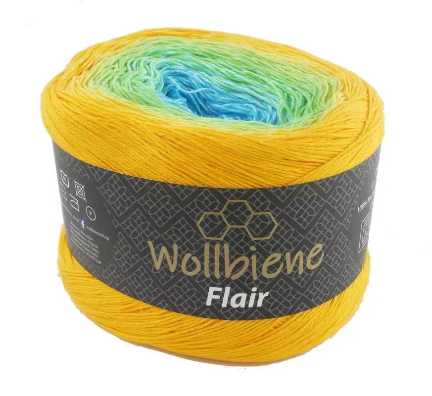 Flair Cotton 974 blue ochre salmon